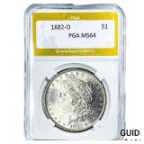 1882-O Morgan Silver Dollar PGA MS64