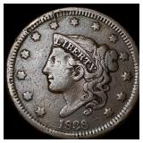 1838 Coronet Head Large Cent NEARLY UNCIRCULATED