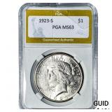 1923-S Silver Peace Dollar PGA MS63