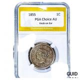 1855 Braided Hair Large Cent PGA ChoicsAU