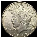 1922-S Silver Peace Dollar CLOSELY UNCIRCULATED