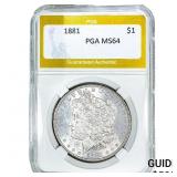 1881 Morgan Silver Dollar PGA MS64