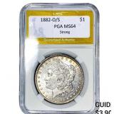 1882-O/S Morgan Silver Dollar PGA MS64