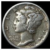 1926-S Silver Mercury Dime NEARLY  UNCIRCULATED