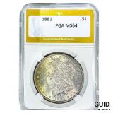 1881 Morgan Silver Dollar PGA MS64