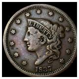 1837 Coronet Head Large Cent LIGHTLY CIRCULATED
