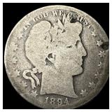 1894-O Silver Barber Half Dollar NICELY CIRCULATED