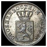 1854 German Hesse-Darmstadt Silver 1 Kreuzer