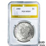 1880 Morgan Silver Dollar PGA MS64
