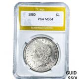 1880 Morgan Silver Dollar PGA MS64
