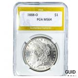1888-O Morgan Silver Dollar PGA MS64