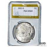 1921-S Morgan Silver Dollar PGA MS64