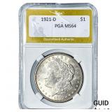 1921-D Morgan Silver Dollar PGA MS64