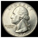 1934 Silver Washington Quarter UNCIRCULATED