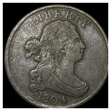 1804 Copper Half Cent NEARLY UNCIRCULATED