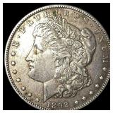 1892 Silver Morgan Dollar NEARLY UNCIRCULATED