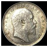 1906 British India Silver 2 Annas