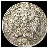 1876 Mexico SIlver 5 Centavos