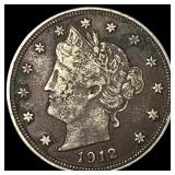 1912-S Liberty Head Nickel LIGHTLY CIRCULATED