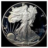 2004-W Silver American Eagle Proof $1 GEM PROOF