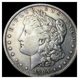 1904 Morgan Silver Dollar NEARLY UNCIRCULATED