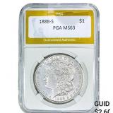 1888-S Morgan Silver Dollar PGA MS63