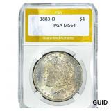 1883-O Morgan Silver Dollar PGA MS64