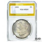 1881 Morgan Silver Dollar PGA MS64