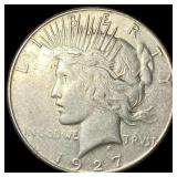 1927 Silver Peace Dollar NEARLY UNCIRCULATED