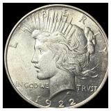 1922 Silver Peace Dollar CLOSELY UNCIRCULATED