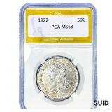 1822 Capped Bust Half Dollar PGA MS63