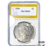 1926 Silver Peace Dollar PGA MS63