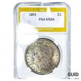 1891 Morgan Silver Dollar PGA MS64