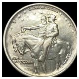 1925 Stone Mountain Silver Half Dollar CLOSELY UNC