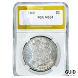 1890 Morgan Silver Dollar PGA MS64