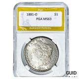 1881-O Morgan Silver Dollar PGA MS63