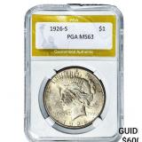 1926-S Silver Peace Dollar PGA MS63