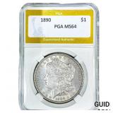 1890 Morgan Silver Dollar PGA MS64