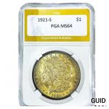 1921-S Morgan Silver Dollar PGA MS64