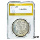 1890 Morgan Silver Dollar PGA MS64