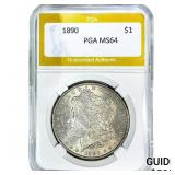 1890 Morgan Silver Dollar PGA MS64
