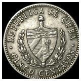 1961 Cuba Copper Nickel 5 Centavos