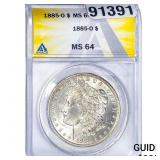 1885-O Morgan Silver Dollar ANACS MS64