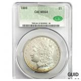 1889 Morgan Silver Dollar CAC MS64