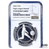 2022-P Nego Leagues Baseball Silver $1 NGC PF69