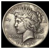 1921 Silver Peace Dollar NEARLY UNCIRCULATED