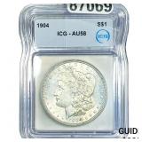 1904 Morgan Silver Dollar ICG AU58