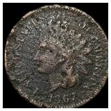 1867 Indian Head Cent NICELY CIRCULATED