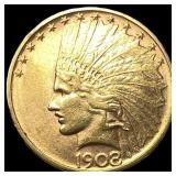 1908-D Indian Head $10 Gold Eagle UNCIRCULATED