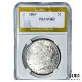 1897 Morgan Silver Dollar PGA MS63